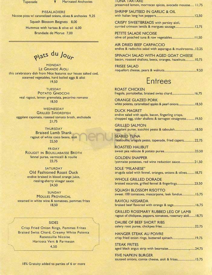 Nice Matin - New York, NY menu_pic