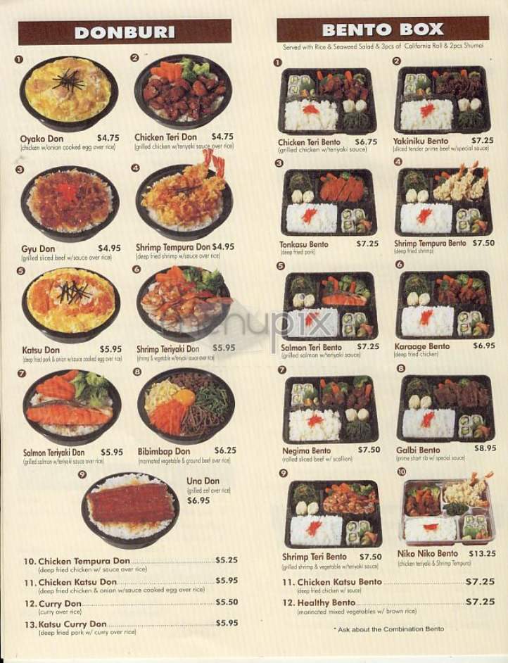 Niko Niko - New York, NY menu_pic