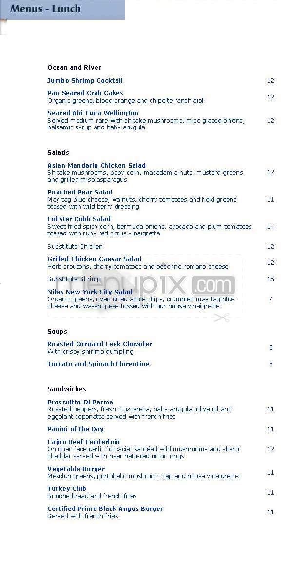 Niles - New York, NY menu_pic