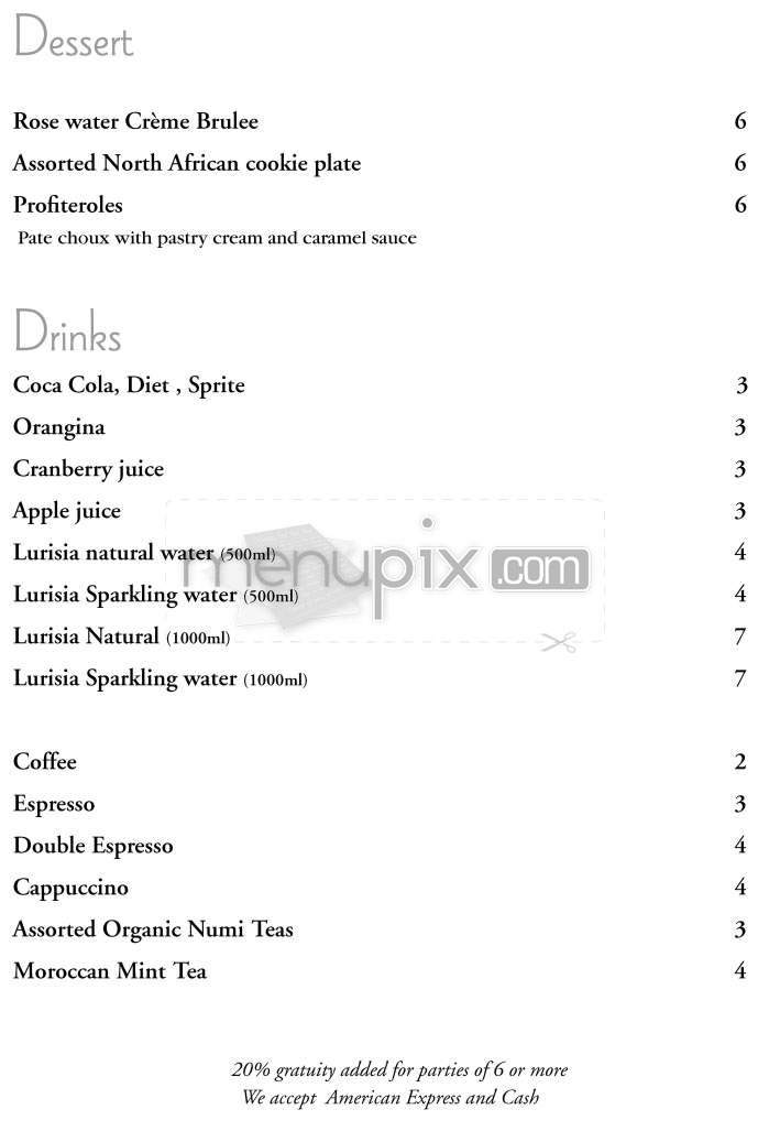 Nomad - New York, NY menu_pic