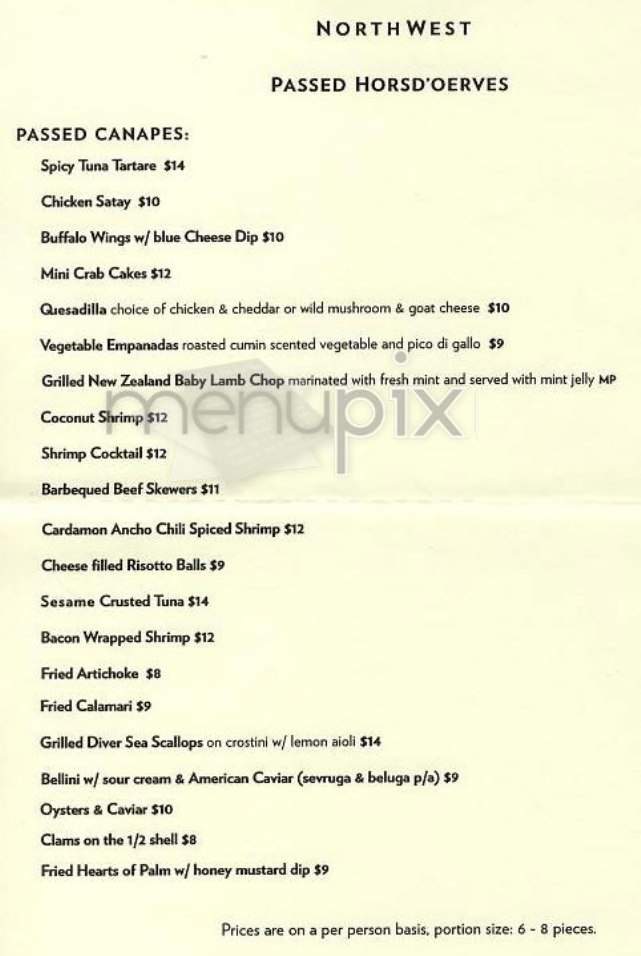 North West - New York, NY menu_pic