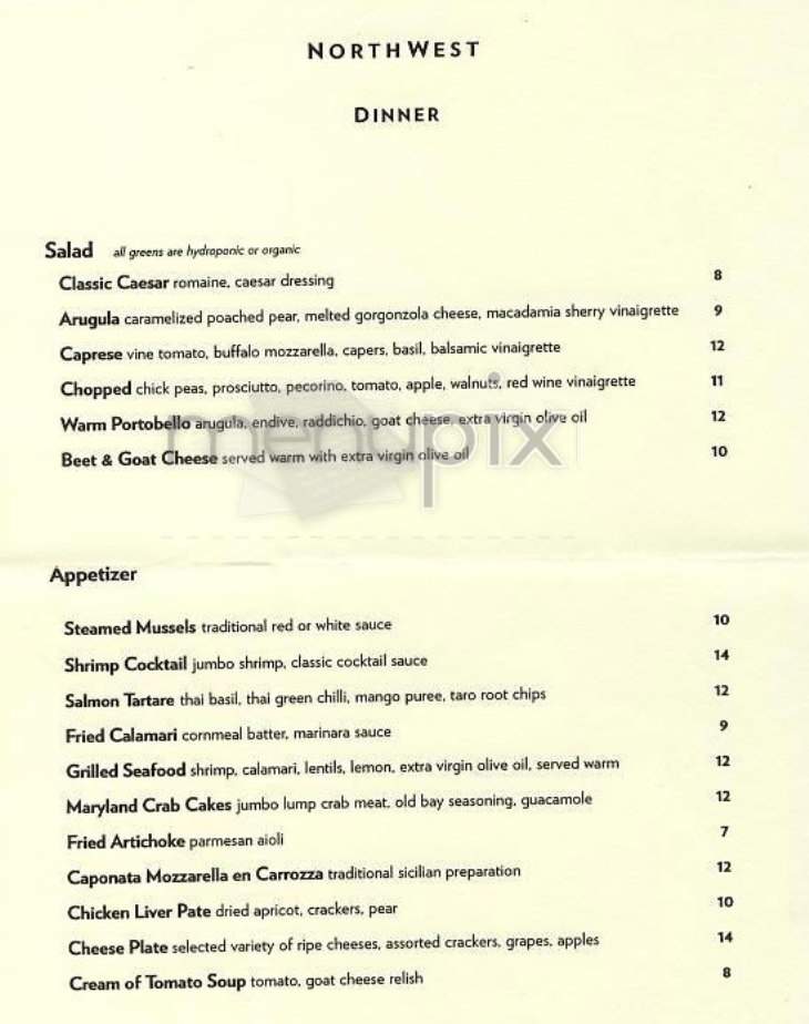 North West - New York, NY menu_pic