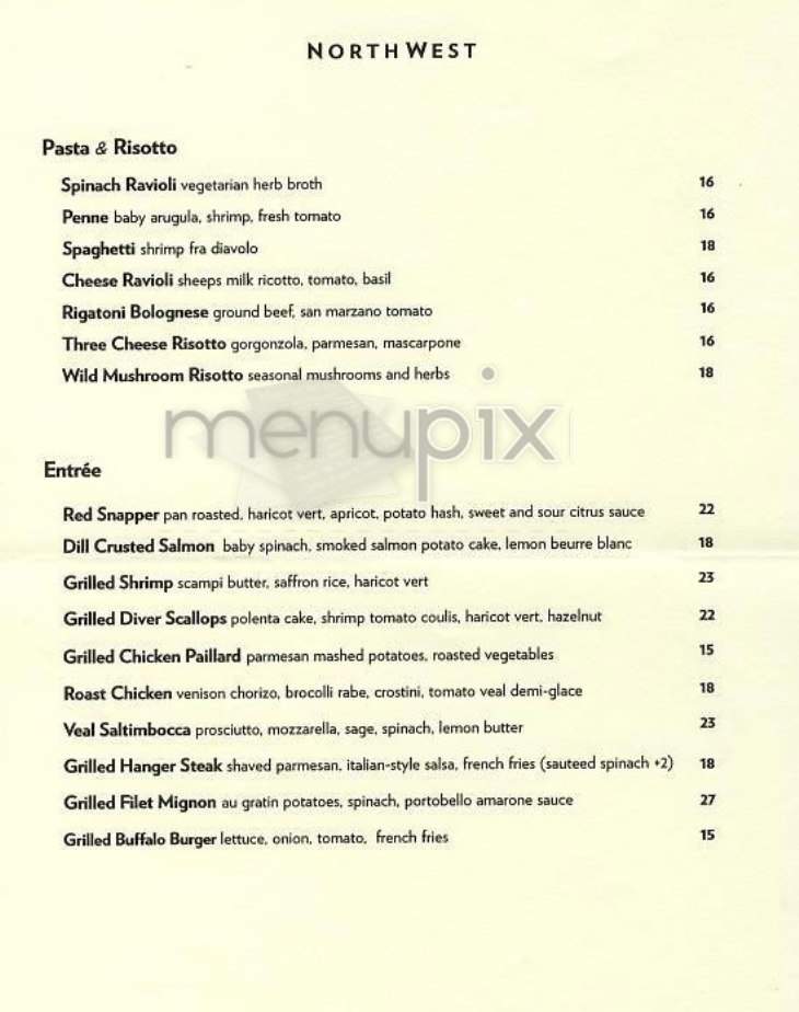 North West - New York, NY menu_pic