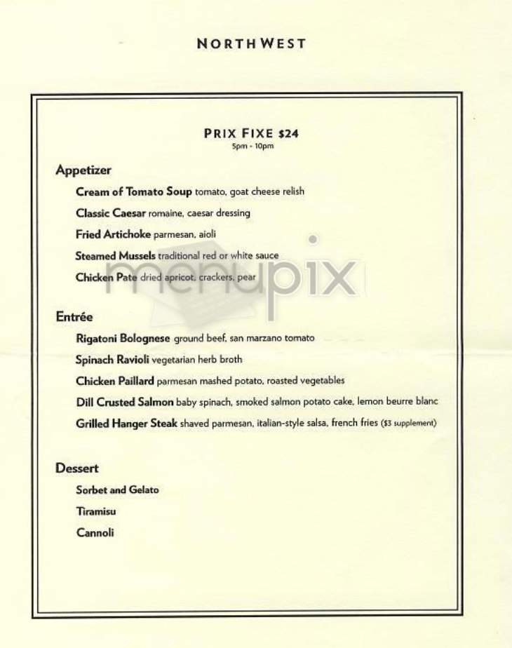 North West - New York, NY menu_pic