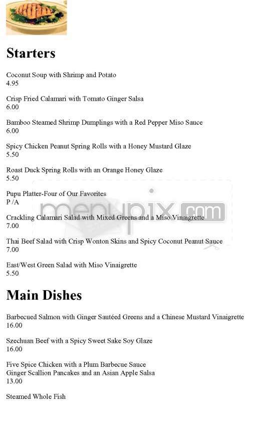 OG Restaurant - New York, NY menu_pic