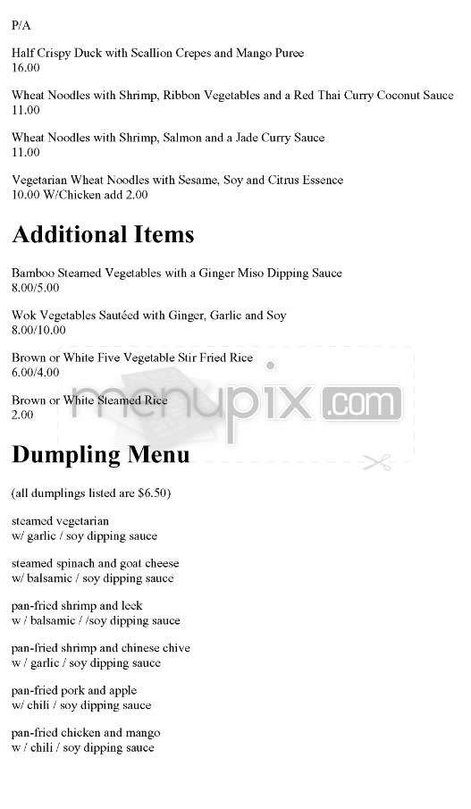 OG Restaurant - New York, NY menu_pic
