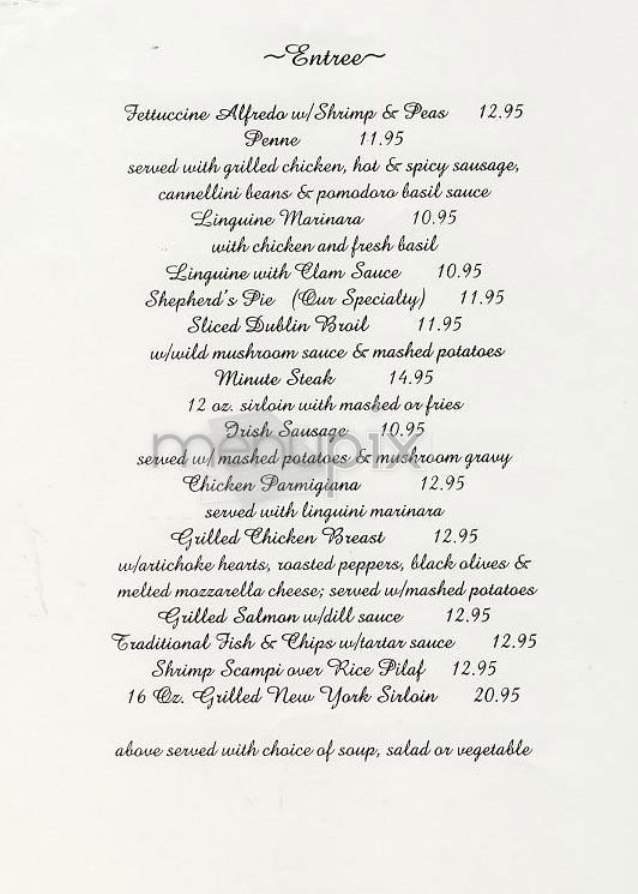 O'Reilly's Pub - New York, NY menu_pic