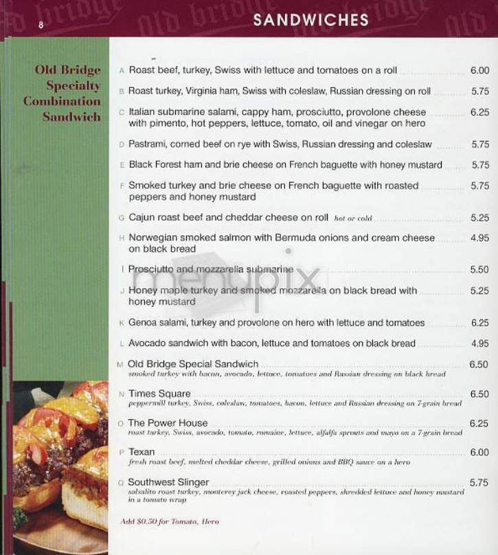 Old Bridge Gourmet Deli - New York, NY menu_pic