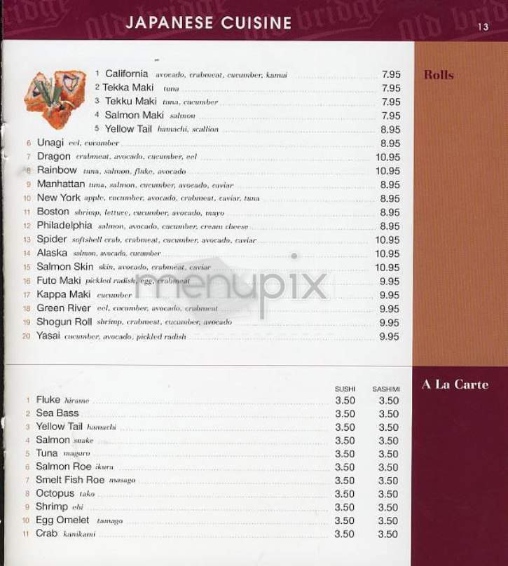 Old Bridge Gourmet Deli - New York, NY menu_pic