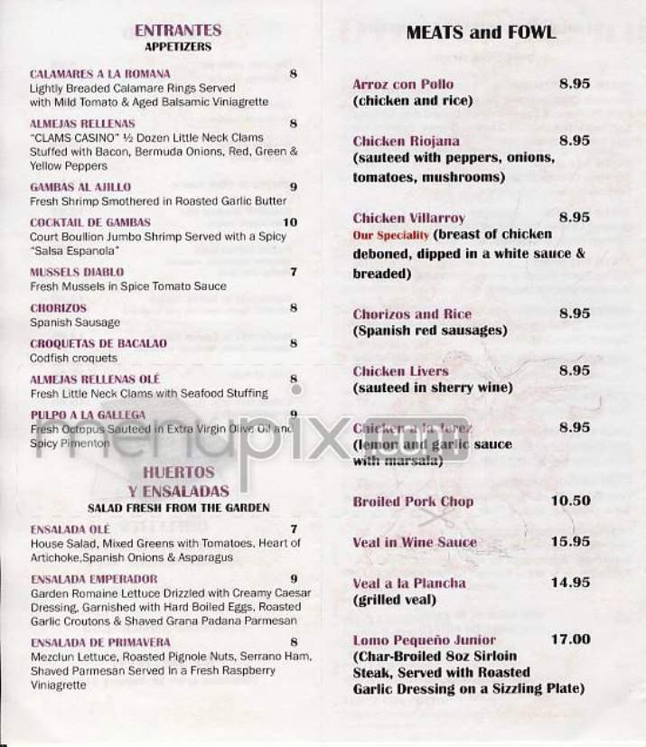 Ole - New York, NY menu_pic