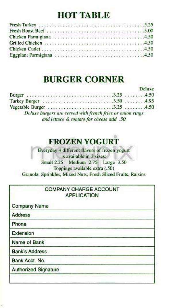 Olive Tree Deli - New York, NY menu_pic