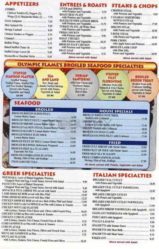 Olympic Flame Diner - New York, NY menu_pic