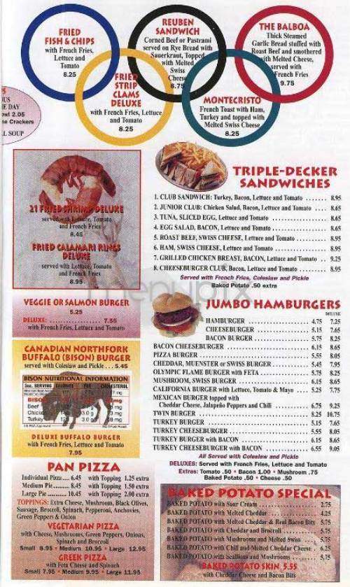 Olympic Flame Diner - New York, NY menu_pic