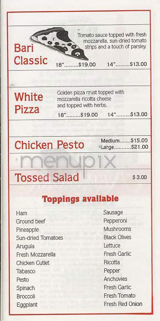 Ray's Pizza - New York, NY menu_pic