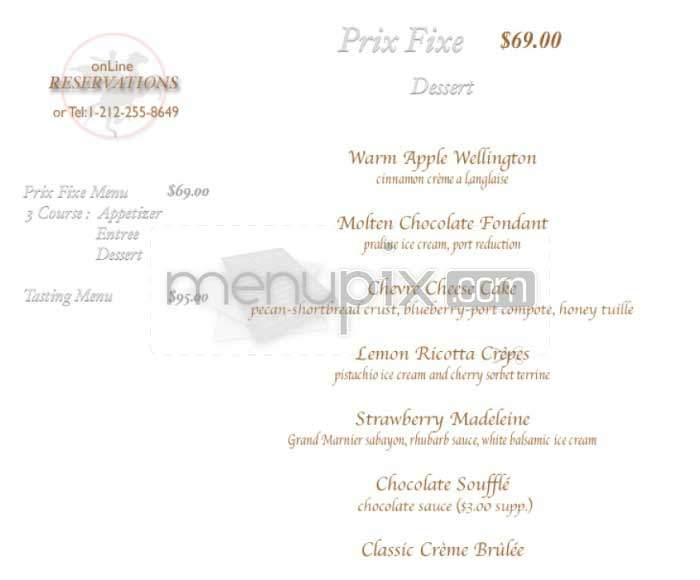One If By Land Two If By Sea - New York, NY menu_pic