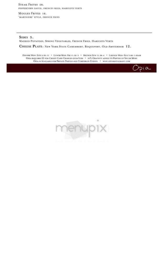 Opia - New York, NY menu_pic