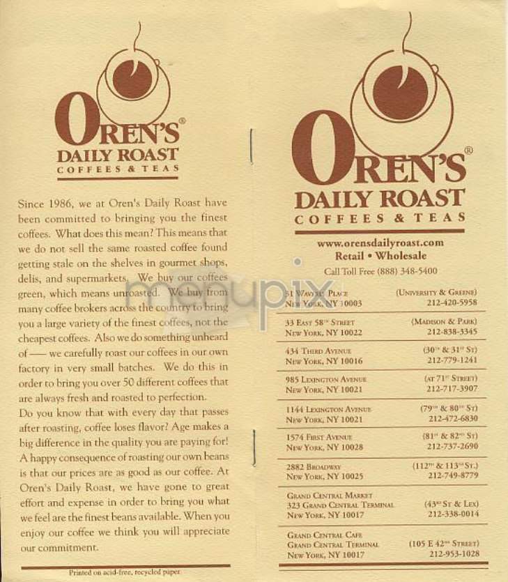 /302325/Orens-Daily-Roast-New-York-NY - New York, NY