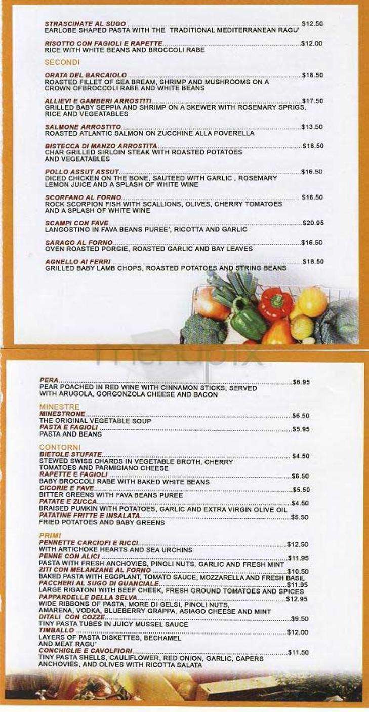 Osteria Gelsi - New York, NY menu_pic