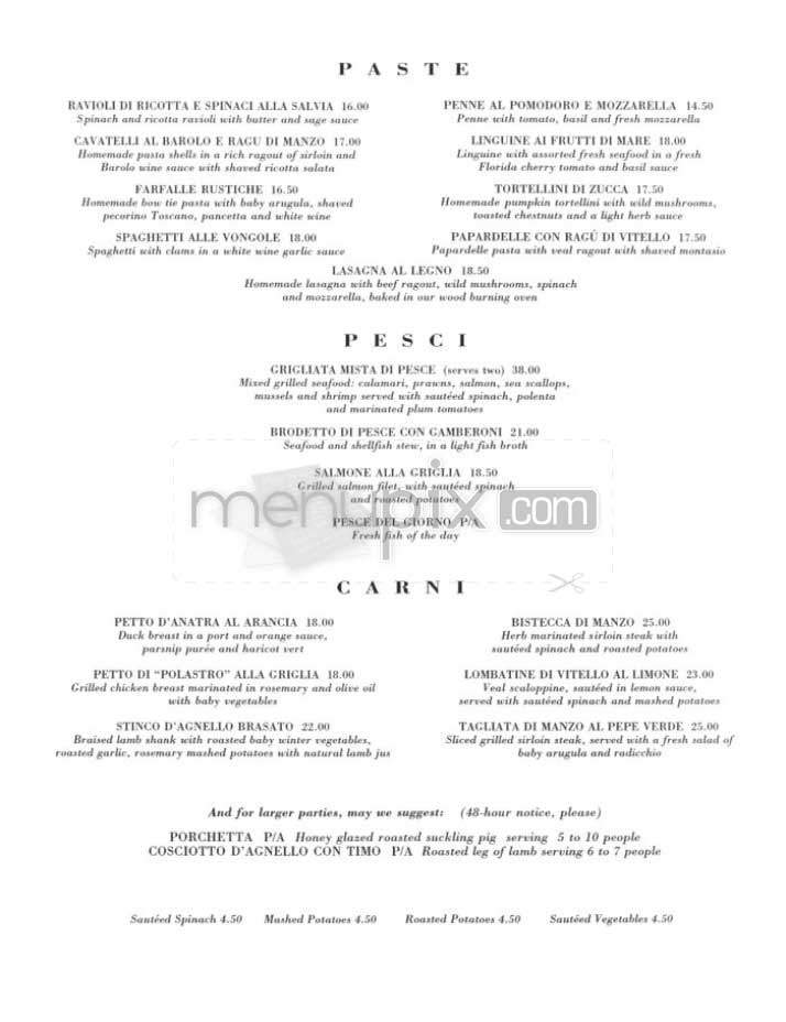 Osteria Laguna - New York, NY menu_pic