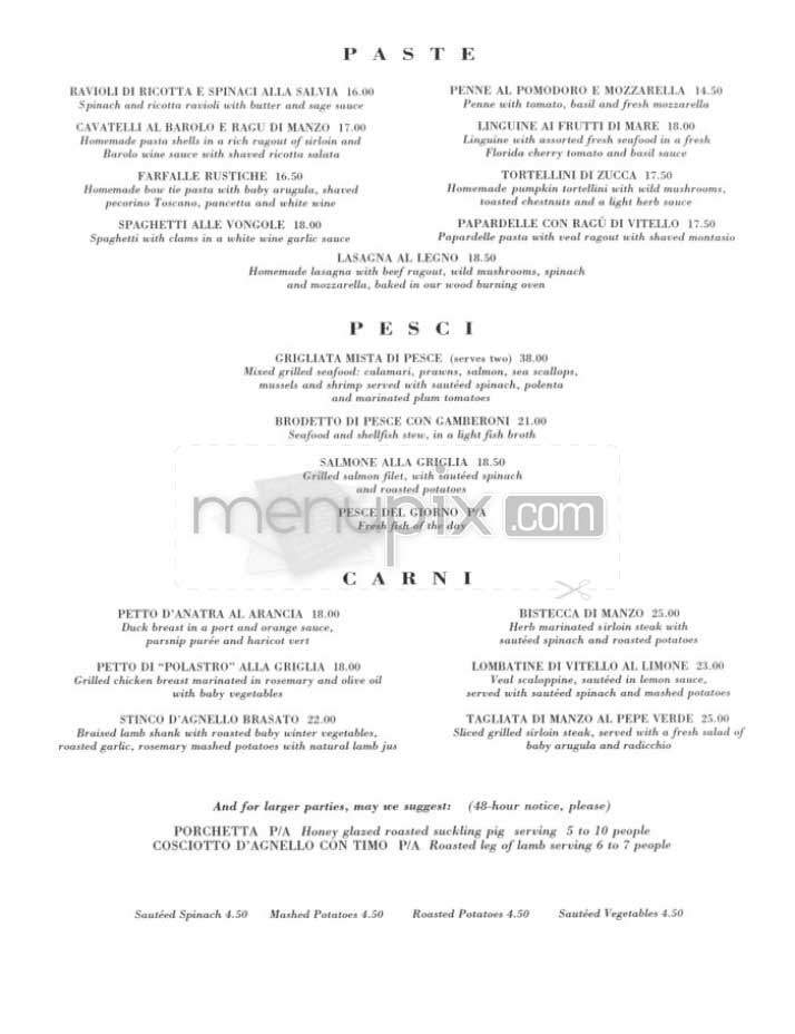 Osteria Laguna - New York, NY menu_pic