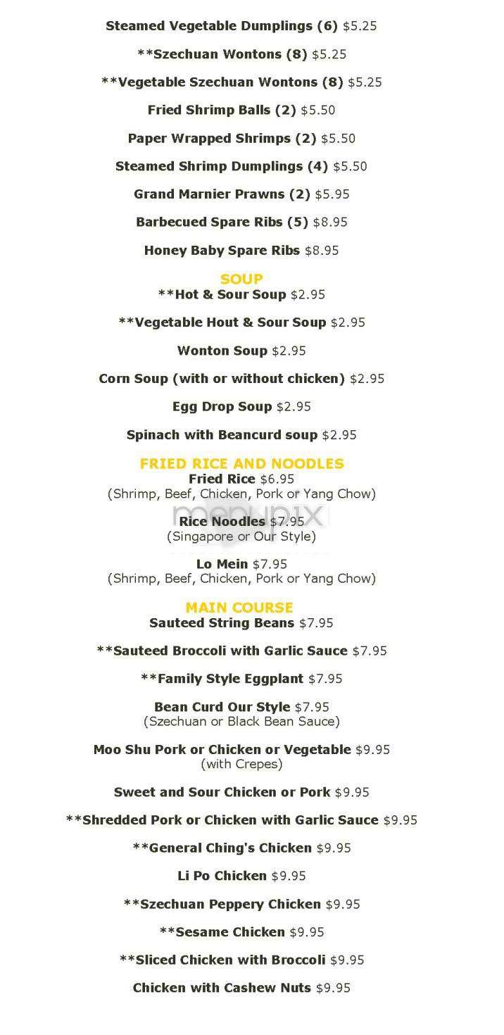 Our Place II - New York, NY menu_pic