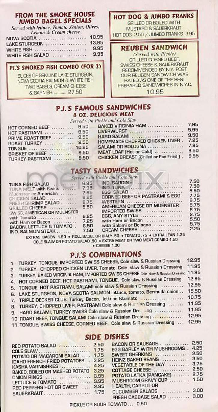 PJ Bernstein - New York, NY menu_pic