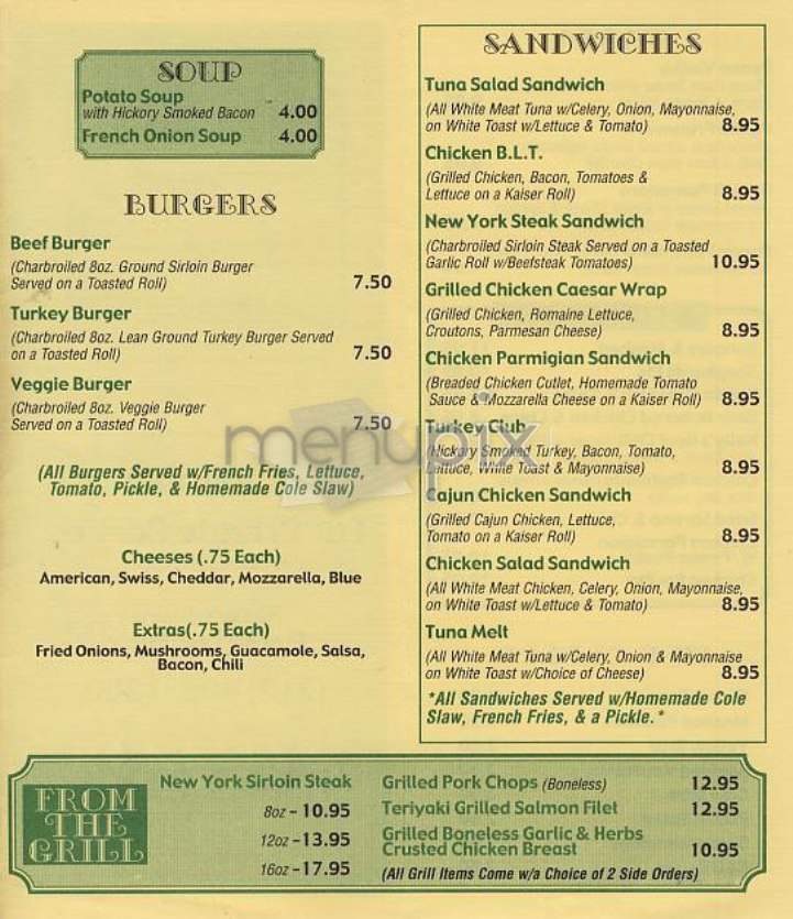P.J. Kelly's - New York, NY menu_pic