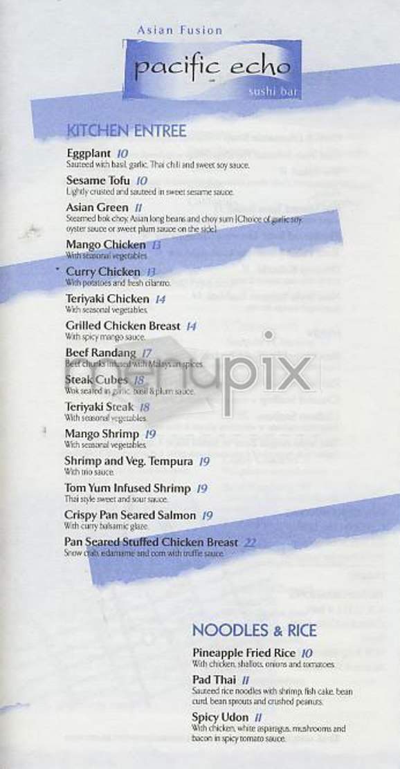 Pacific Echo - New York, NY menu_pic