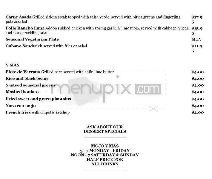 Paladar - New York, NY menu_pic