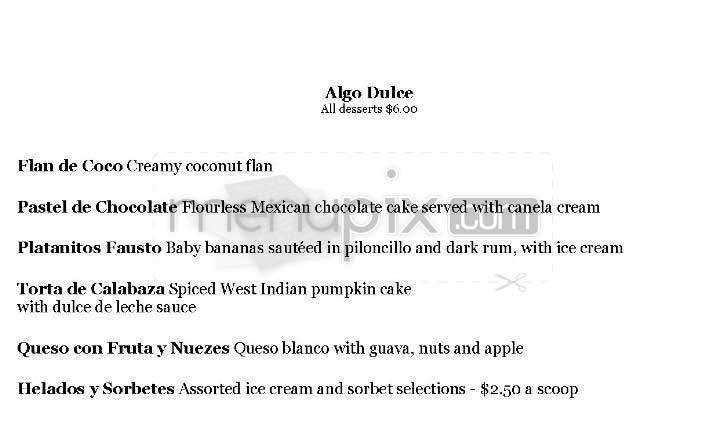 Paladar - New York, NY menu_pic
