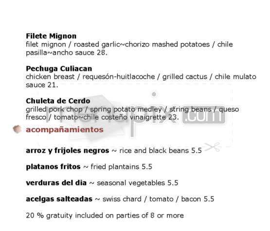 Pampano Taqueria - New York, NY menu_pic