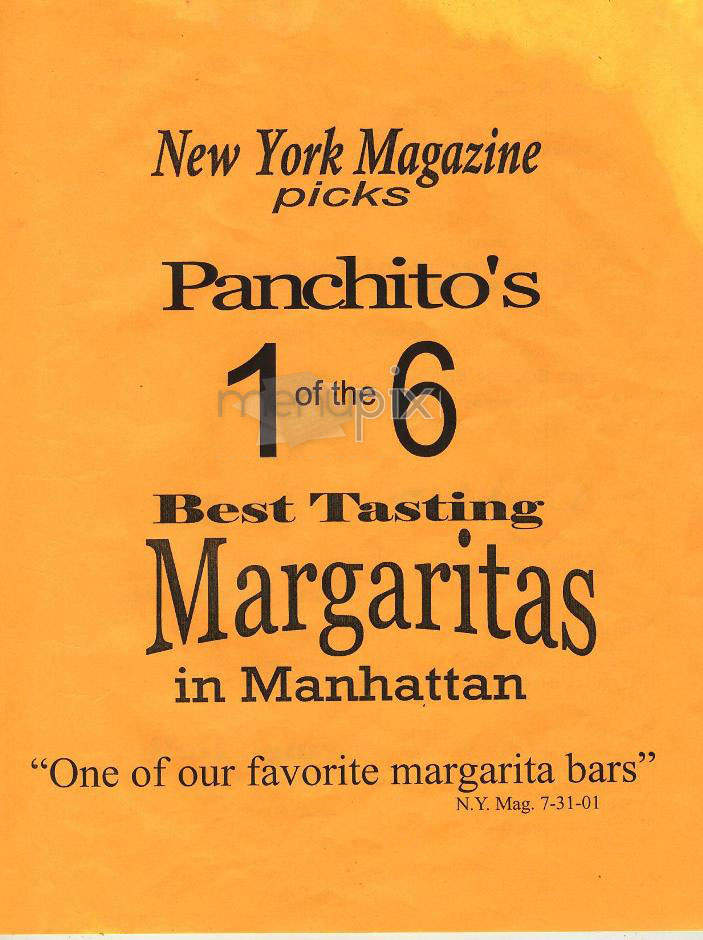 Panchito's - New York, NY menu_pic