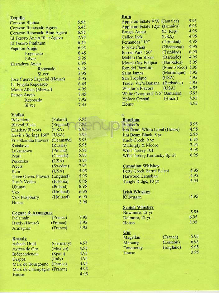 Panchito's - New York, NY menu_pic
