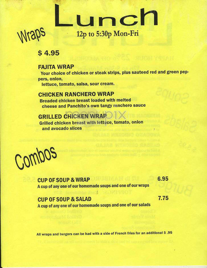 Panchito's - New York, NY menu_pic