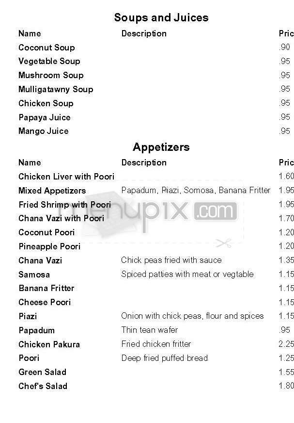 Panna II - New York, NY menu_pic