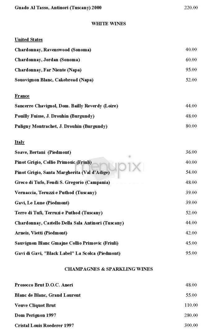Paper Moon Milano - New York, NY menu_pic