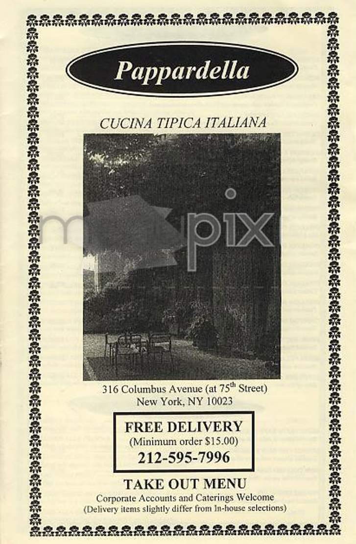 Pappardella - New York, NY menu_pic