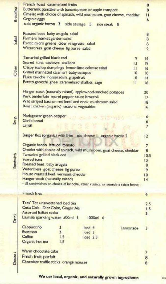Parish & Company - New York, NY menu_pic