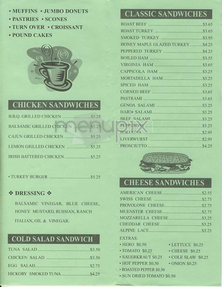 Parisian Deli - New York, NY menu_pic