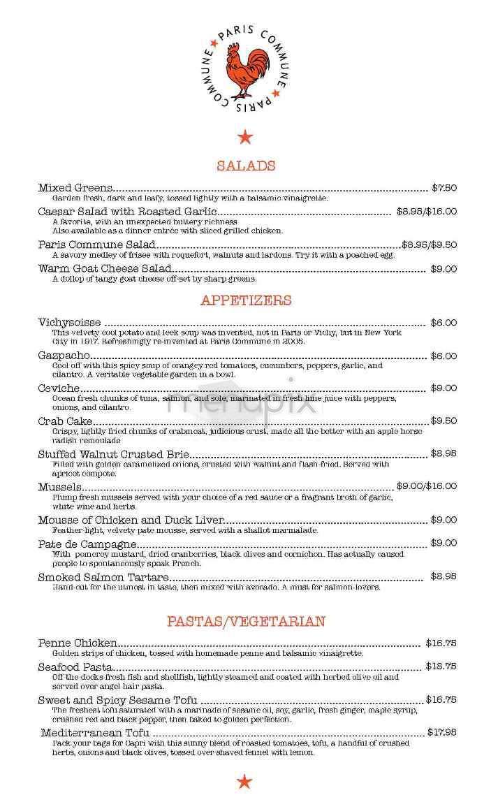 Paris Commune - New York, NY menu_pic