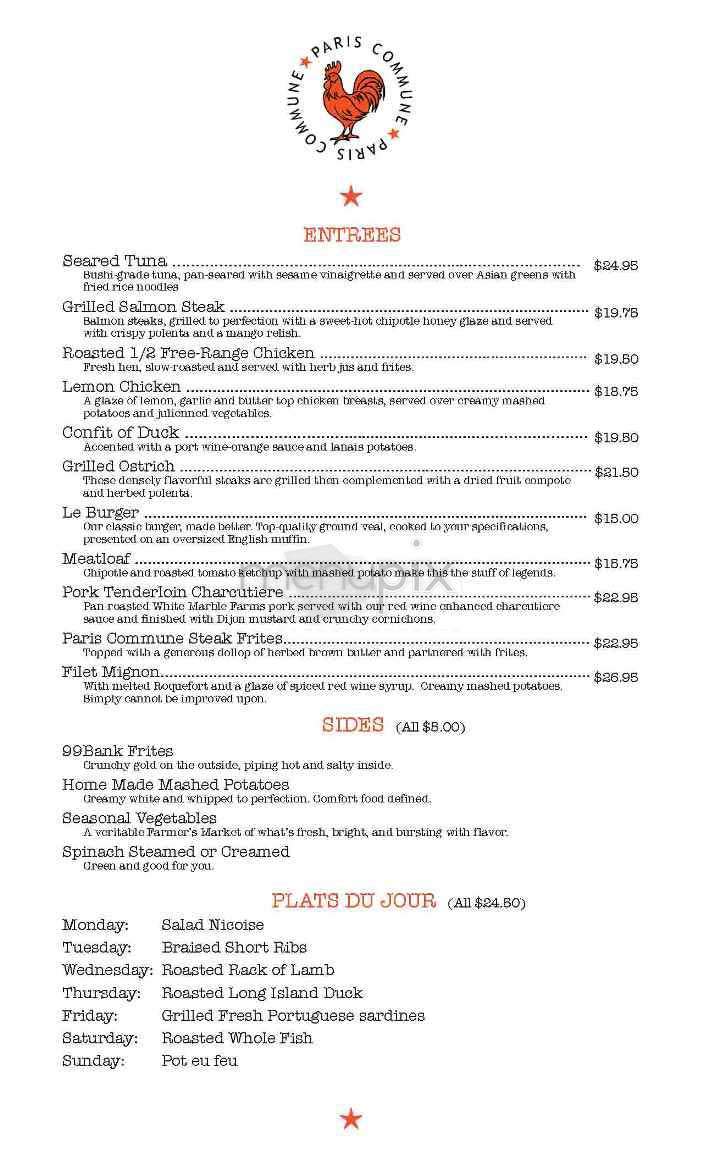 Paris Commune - New York, NY menu_pic