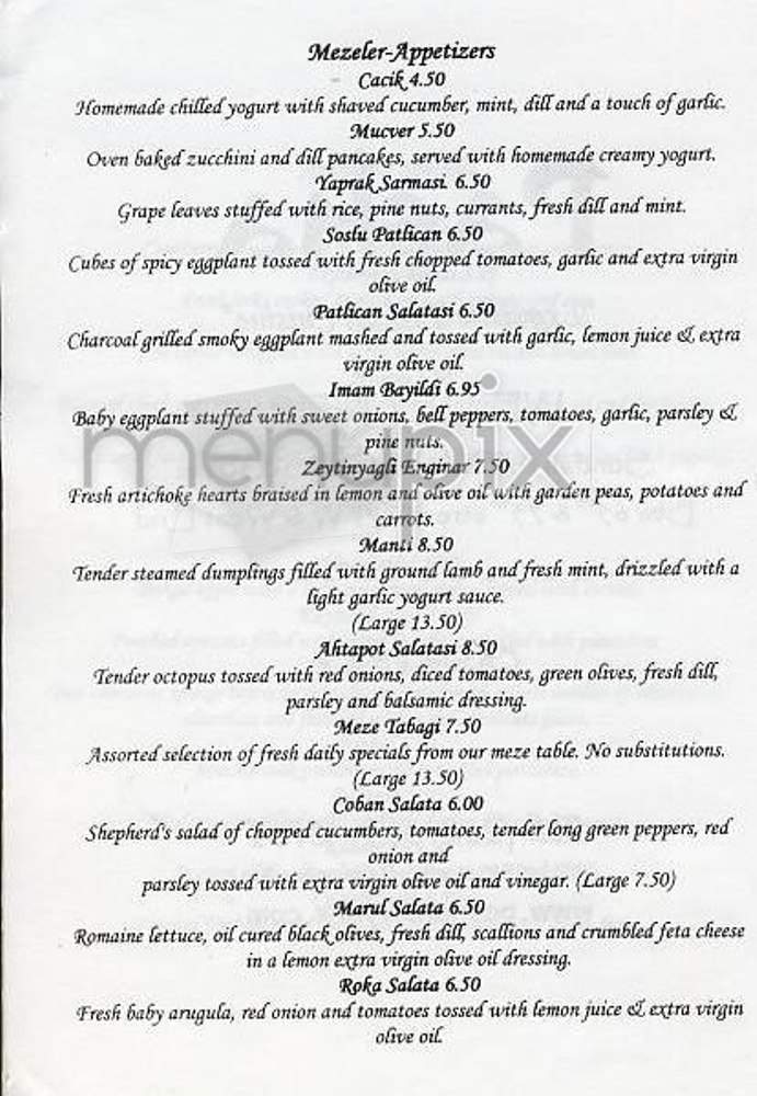 Pasha - New York, NY menu_pic