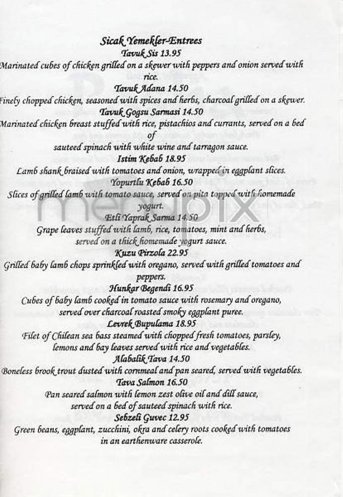 Pasha - New York, NY menu_pic