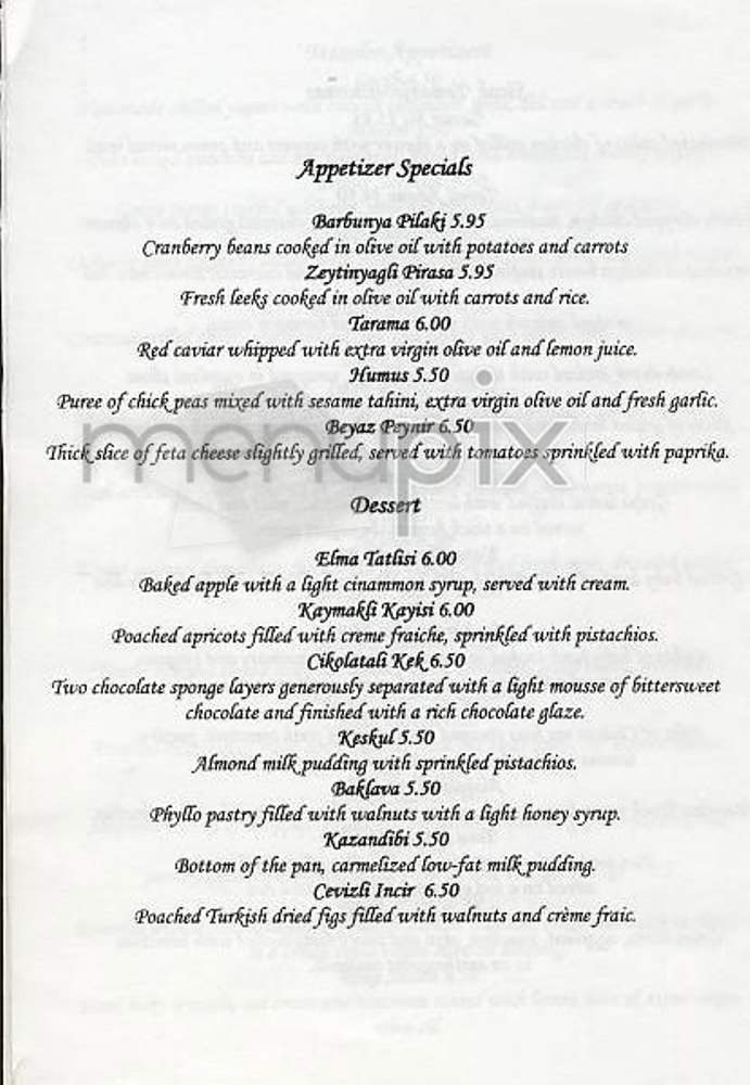 Pasha - New York, NY menu_pic