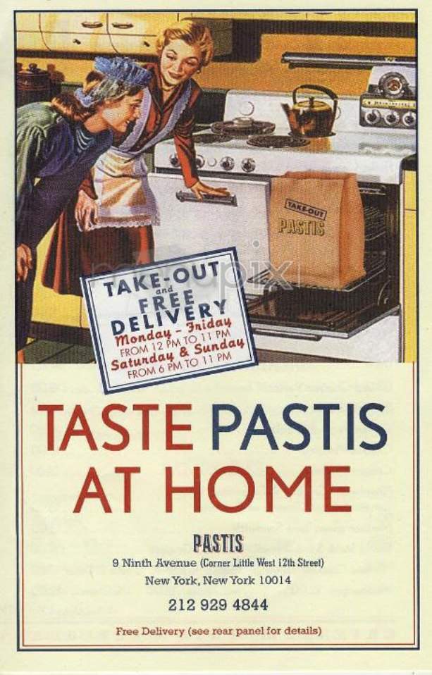 Pastis - New York, NY menu_pic