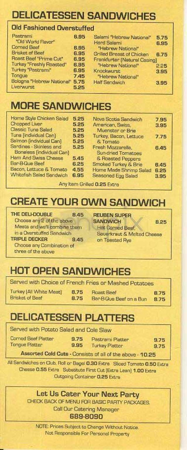 Pastrami & Things - New York, NY menu_pic