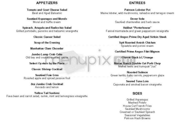 Patroon - New York, NY menu_pic