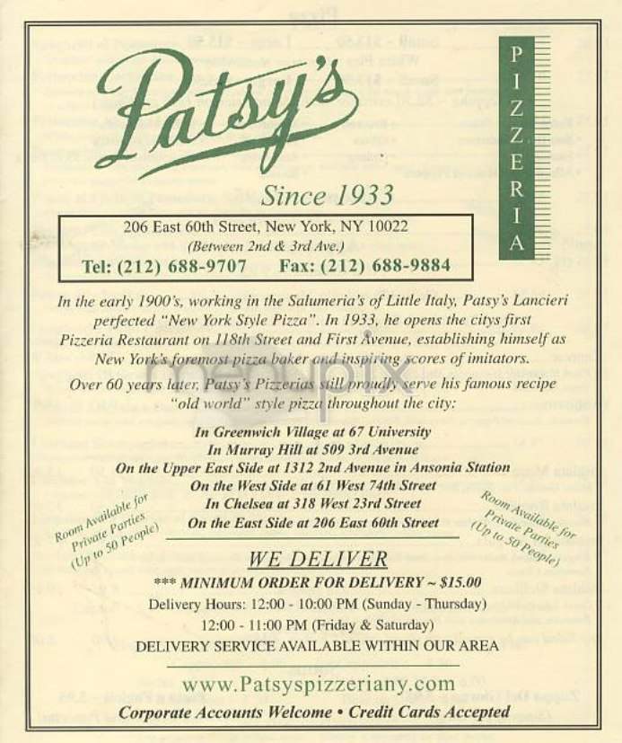 /302420/Patsys-Pizzeria-New-York-NY - New York, NY