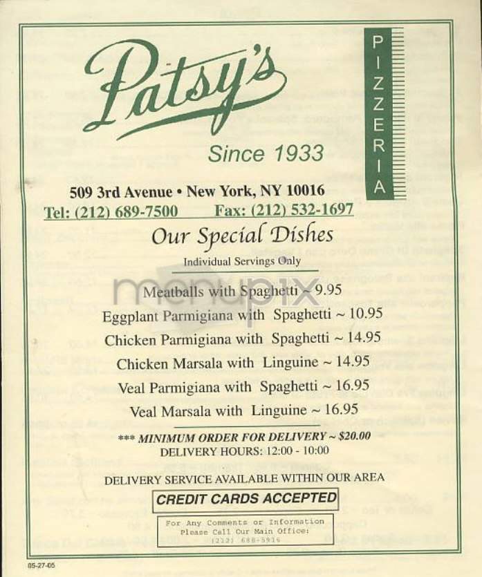 /302422/Patsys-Pizzeria-New-York-NY - New York, NY