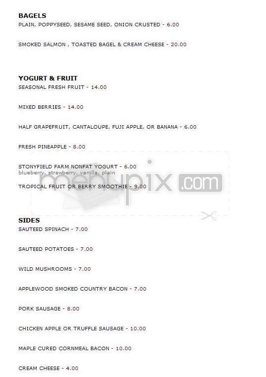 Peacock Alley - New York, NY menu_pic